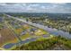 Aerial view of community and waterway access at 744 Crystal Water Way, Myrtle Beach, SC 29579