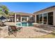 Inviting pool and spa surrounded by a brick patio; comfortable lounge chairs at 9237 Bellasara Circle, Myrtle Beach, SC 29579