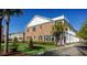 Brick townhouse with white columns, porch, and landscaping, side view at 965 Hackler St. # C, Myrtle Beach, SC 29577