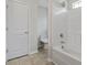 Clean bathroom with a shower/tub combo, toilet, and tile floor at 137 Alpharetta Ct., Conway, SC 29526