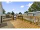 Spacious wooden deck overlooking the surrounding properties and lush greenery at 1533 Sand Dollar Ln., Garden City Beach, SC 29576