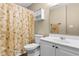 Bathroom with shower/tub combo and updated vanity at 244 Mckendree Ln., Myrtle Beach, SC 29579