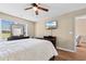 Bright bedroom with large window and ceiling fan at 244 Mckendree Ln., Myrtle Beach, SC 29579