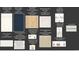 A design board showing various interior finishes and fixtures at 25 Northbrook Dr, Murrells Inlet, SC 29576