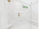 Modern walk-in shower with glass enclosure and dual shower heads at 25 Northbrook Dr, Murrells Inlet, SC 29576