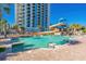 Resort-style pool with waterslide and a fun atmosphere at 3000 N Ocean Blvd. # 2002, Myrtle Beach, SC 29577