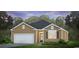 One-story house with brown siding, white garage door, and landscaping at 3477 Ashridge Way, Conway, SC 29526