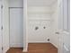 Laundry room with built-in shelving and cabinets at 363 Junco Circle, Longs, SC 29568