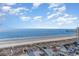 Incredible ocean and beach views are visible from this property, with a pier in the distance at 4103 N Ocean Blvd. # 504, North Myrtle Beach, SC 29582