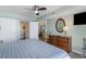 King bedroom with access to a full bathroom and kitchen at 4103 N Ocean Blvd. # 504, North Myrtle Beach, SC 29582