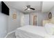 Bedroom with full-size bed and en-suite bathroom at 4103 N Ocean Blvd. # 504, North Myrtle Beach, SC 29582