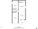 Floor plan of first floor showcasing the layout with living room, kitchen, bedroom, bathroom, garage, and porch at 412 Chesterfield Ct., Myrtle Beach, SC 29577