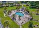 Community pool and surrounding landscape from above at 4725 Wild Iris Dr. # 202, Myrtle Beach, SC 29577