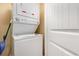 Stackable washer and dryer in a laundry closet at 4919 Cinzia Ln. # 6-B, North Myrtle Beach, SC 29582