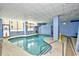 Indoor heated pool with plenty of space for relaxation at 5511 N Ocean Blvd. # 309, Myrtle Beach, SC 29577