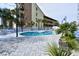 Ground level view of outdoor pool and lounge chairs at 5511 N Ocean Blvd. # 309, Myrtle Beach, SC 29577