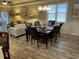 Open concept dining area adjacent to living room at 601 N Hillside Dr. # 4235, North Myrtle Beach, SC 29582