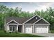 Two-story house with gray siding, white trim, and a three-car garage at 800 Big Cedar Dr., Loris, SC 29569