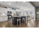 Modern kitchen with island, stainless steel appliances, and white cabinets at 901 Queensferry Ct., Conway, SC 29526