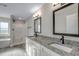 Bathroom boasts double vanity, granite countertop and large mirror at Tbd Hodges Rd., Conway, SC 29527