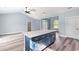 Kitchen island with white quartz countertop and navy blue cabinets at Tbd Hodges Rd., Conway, SC 29527