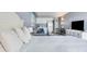 Studio bedroom with a comfortable bed and small living area at 1207 S Ocean Blvd. # 20507, Myrtle Beach, SC 29577