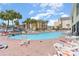 Sparkling community pool with plenty of lounge chairs at 1207 S Ocean Blvd. # 20507, Myrtle Beach, SC 29577