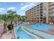 Large resort-style pool with a winding lazy river at 1207 S Ocean Blvd. # 20507, Myrtle Beach, SC 29577