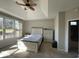 Bright bedroom with a queen-size bed and ample closet space at 1818 Topsail Ln., North Myrtle Beach, SC 29582