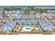 Complex aerial view, showing building layout and pool at 1890 Colony Dr. # 17-G, Surfside Beach, SC 29575