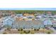 Aerial view of townhouses with community pool and ample parking at 1890 Colony Dr. # 17-G, Surfside Beach, SC 29575