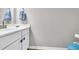 Small bathroom with a single vanity and toilet at 1890 Colony Dr. # 17-G, Surfside Beach, SC 29575