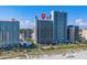 Aerial view of oceanfront resort building with location marker at 2004 N Ocean Blvd. # 1472, Myrtle Beach, SC 29572