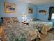 Cozy bedroom with two beds, beach-themed decor, and a comfortable, relaxing atmosphere at 2504 North Ocean Blvd. # 436, Myrtle Beach, SC 29577