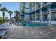 Well-maintained outdoor pool at a resort with comfortable lounge chairs and a view of the building at 2504 North Ocean Blvd. # 436, Myrtle Beach, SC 29577
