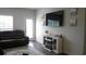 Living room features a large TV, fireplace, and comfortable seating at 325 Golan Circle # 12B, Myrtle Beach, SC 29579