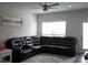 Spacious living room with sectional sofa, ceiling fan, and natural light at 325 Golan Circle # 12B, Myrtle Beach, SC 29579
