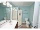 Updated bathroom, double vanity, and a large walk-in shower at 613 Sea Mountain Hwy. # 128, North Myrtle Beach, SC 29582