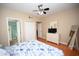 Comfortable bedroom with a king-size bed and built-in dresser at 613 Sea Mountain Hwy. # 128, North Myrtle Beach, SC 29582