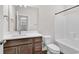 Bright bathroom features a modern vanity, toilet, and shower with tub, providing comfort and style at 626 Lorenzo Dr. # 626, North Myrtle Beach, SC 29582