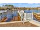 Well maintained dock with boat lift for waterway access and waterfront living at 626 Lorenzo Dr. # 626, North Myrtle Beach, SC 29582
