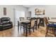 Dining area with decorative table setting and connecting view to kitchen at 775 Oyster Bluff Dr., Myrtle Beach, SC 29588