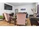 Comfortable living room with modern furnishings, decor and an area rug at 775 Oyster Bluff Dr., Myrtle Beach, SC 29588