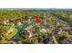 Aerial view of community with pool, pond, and townhouse at 1010 Pinnacle Ln. # 1010, Myrtle Beach, SC 29577