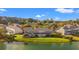 Aerial view of townhouse with backyard and pond at 1010 Pinnacle Ln. # 1010, Myrtle Beach, SC 29577