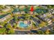 Aerial view of home near community pool at 1010 Pinnacle Ln. # 1010, Myrtle Beach, SC 29577