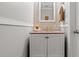 Small bathroom with patterned tile and vanity at 1010 Pinnacle Ln. # 1010, Myrtle Beach, SC 29577