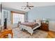 Bright bedroom with a ceiling fan and hardwood floors at 1010 Pinnacle Ln. # 1010, Myrtle Beach, SC 29577