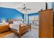 Primary bedroom with a window seat and hardwood floors at 1010 Pinnacle Ln. # 1010, Myrtle Beach, SC 29577