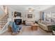 Living room with fireplace and comfy seating at 1010 Pinnacle Ln. # 1010, Myrtle Beach, SC 29577